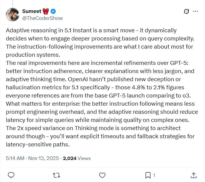 深夜重磅！GPT-5.1发布，奥特曼大谈情商，OpenA(图5)