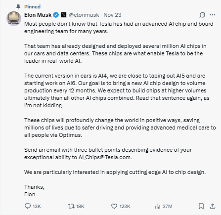 “给不出2000亿颗芯片？行，我自己来！”马斯克急了，正在憋一个“超级大招”