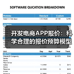 开发电商APP报价:科学合理的报价预算模型与结算方法(图2) 开发电商APP报价:科学合理的报价预算模型与结算方法(图2)